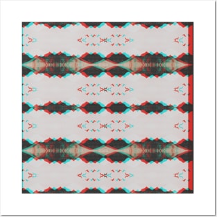 Red abstract design pattern Posters and Art